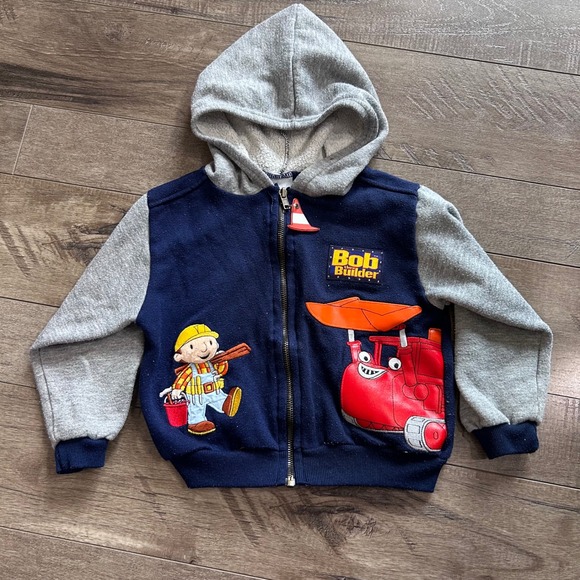 Other - Vintage Y2K Kids Bob the Builder Hooded Construction Character Jacket Size 3T